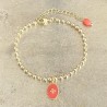Bracelet médaille ovale croix.