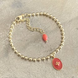 Bracelet médaille ovale croix.
