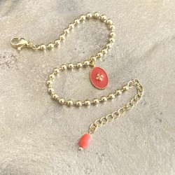 Bracelet médaille ovale croix.