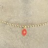 Bracelet médaille ovale croix.