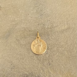 Médaille du scapulaire plaqué or.