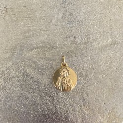 Médaille du scapulaire plaqué or.