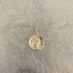 Médaille du scapulaire plaqué or.