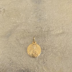 Médaille du scapulaire plaqué or.