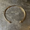 Bracelet jonc plaqué or 24 k de haute qualité.