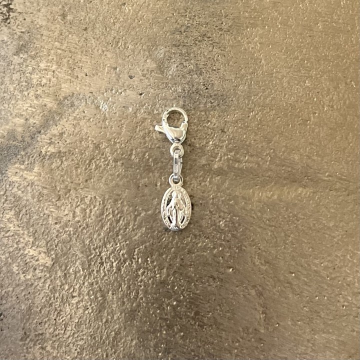 Médaille miraculeuse et mousqueton argent massif.