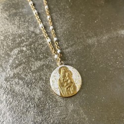 Collier du scapulaire de Notre Dame.