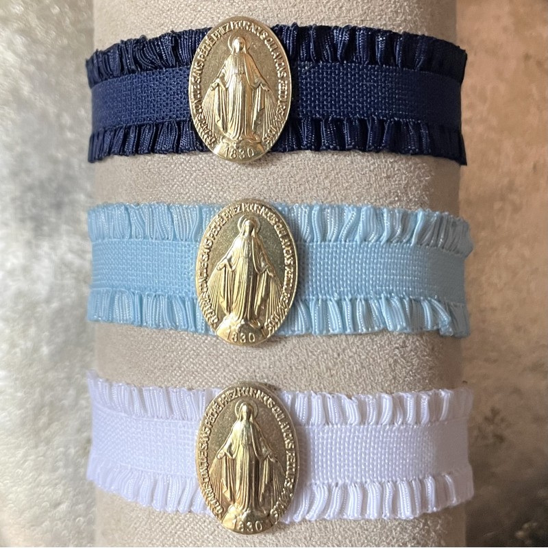 Bracelet froufrou médaille miraculeuse.