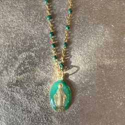 Pendentif médaille miraculeuse.