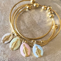 Bracelet jonc de la médaille miraculeuse.