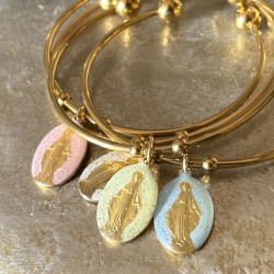 Bracelet jonc de la médaille miraculeuse.