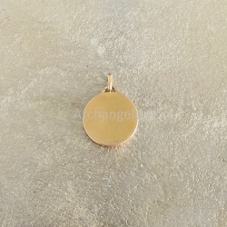 Médaille ronde de la Vierge Marie plaqué or Fix.