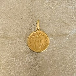 Médaille de la Vierge Marie Ave Maria Gratia Plena, signée Augis.