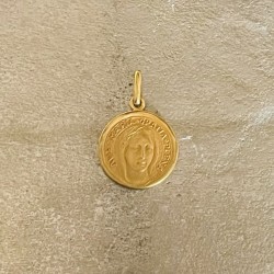 Médaille de la Vierge Marie Ave Maria Gratia Plena, signée Augis.