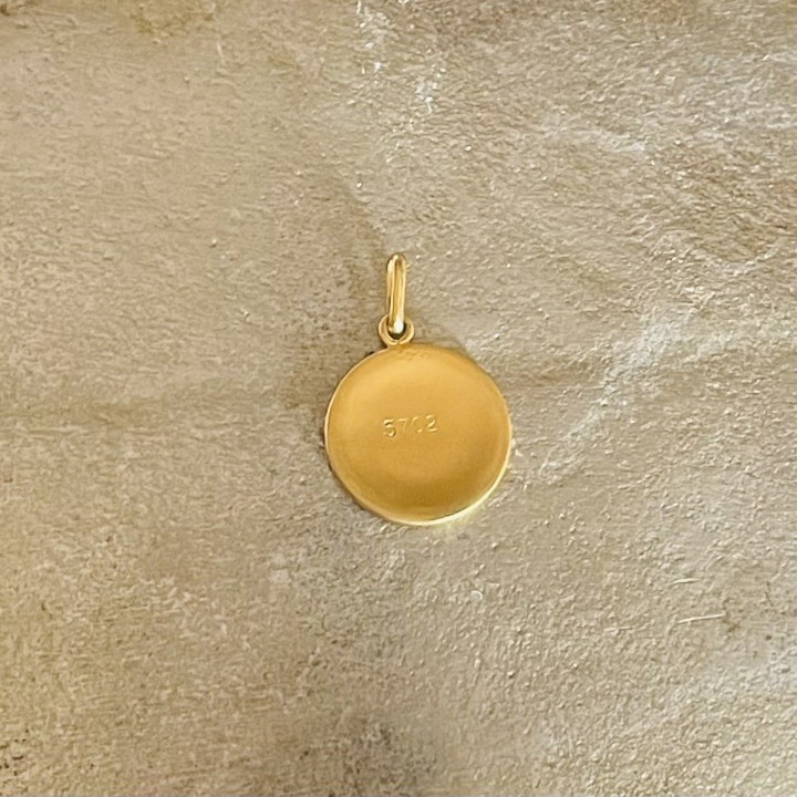 Médaille de la Vierge Marie Ave Maria Gratia Plena, signée Augis.