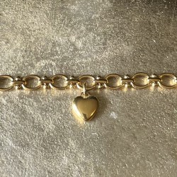Bracelet Héraclès et son cœur doré.