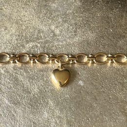 Bracelet Héraclès et son cœur doré.
