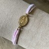 Bracelet Liberty coulissant médaille de la Vierge Marie.