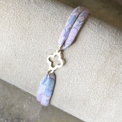 Bracelet Liberty coulissant croix trilobée.