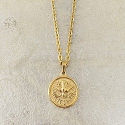 Bijoux religieux: le pendentif Saint Esprit by Archangelo en acier doré