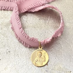 Bracelet froufrou médaille Jésus Roi d'Amour.