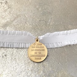 Bracelet froufrou médaille Jésus Roi d'Amour.