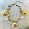 Un bijoux religieux : le bracelet médaille ex voto  acier doré inoxydable.