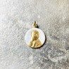 Médaille ronde de  Sainte Anne et de la Vierge Marie enfant.