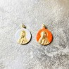 Médaille ronde de  Sainte Anne et de la Vierge Marie enfant.