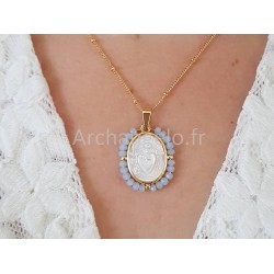 Pendentif médaille miraculeuse .