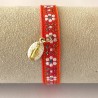 Bracelet ruban tissé médaille miraculeuse .