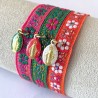Bracelet ruban tissé médaille miraculeuse .