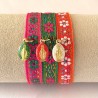 Bracelet ruban tissé médaille miraculeuse .