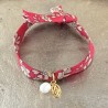 Bracelet Liberty  médaille miraculeuse et perles de nacre