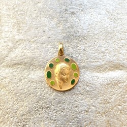 Très jolie médaille ronde de la Vierge Marie.
