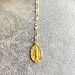 Pendentif médaille miraculeuse.