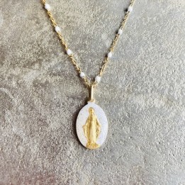 Pendentif médaille miraculeuse.