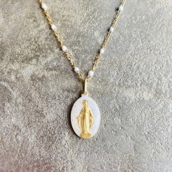 Pendentif médaille miraculeuse.